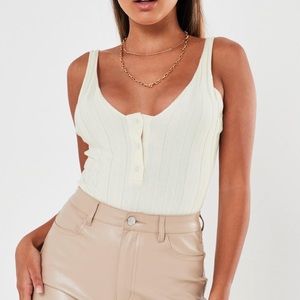 Missguided White Bodysuit Size 8